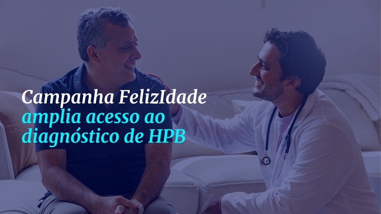 Profissional da saúde orienta paciente sobre próstata aumentada e a importância do diagnóstico precoce da HPB
