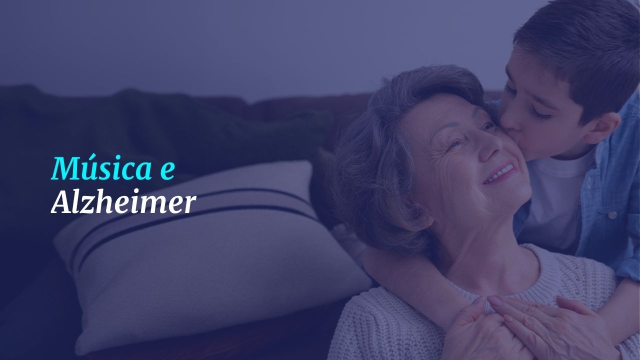 Pessoa idosa com Doença de Alzheimer em sessão de musicoterapia para estímulo cognitivo e emocional